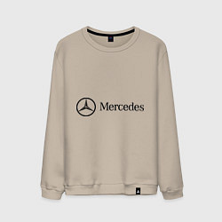Свитшот хлопковый мужской Mercedes Logo, цвет: миндальный