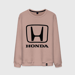 Свитшот хлопковый мужской Honda logo, цвет: пыльно-розовый