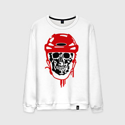Свитшот хлопковый мужской Мертвый хоккеист, цвет: белый