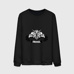 Свитшот хлопковый мужской Bodybuilder bull, цвет: черный