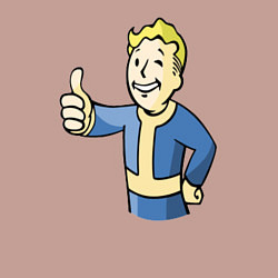 Свитшот хлопковый мужской Fallout vault boy, цвет: пыльно-розовый — фото 2