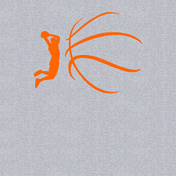 Свитшот хлопковый мужской Баскетбол - это моя жизнь, цвет: меланж — фото 2