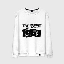 Свитшот хлопковый мужской The best of 1969, цвет: белый