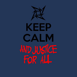 Свитшот хлопковый мужской Keep Calm & Justice For All, цвет: тёмно-синий — фото 2