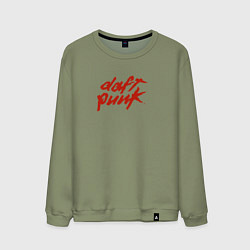 Свитшот хлопковый мужской Daft punk, цвет: авокадо
