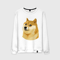 Свитшот хлопковый мужской Doge, цвет: белый