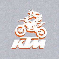 Свитшот хлопковый мужской KTM белый, цвет: меланж — фото 2