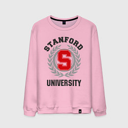 Свитшот хлопковый мужской Stanford University, цвет: светло-розовый