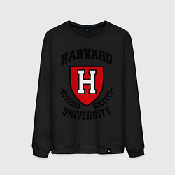 Свитшот хлопковый мужской Harvard University, цвет: черный
