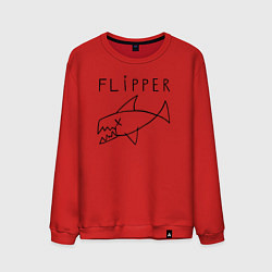 Свитшот хлопковый мужской Flipper, цвет: красный