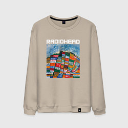Свитшот хлопковый мужской Radiohead, цвет: миндальный
