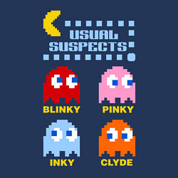 Свитшот хлопковый мужской Pac-Man: Usual Suspects, цвет: тёмно-синий — фото 2
