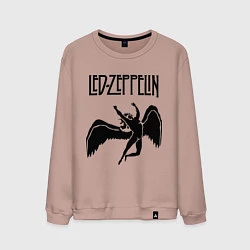 Свитшот хлопковый мужской Led Zeppelin Swan, цвет: пыльно-розовый