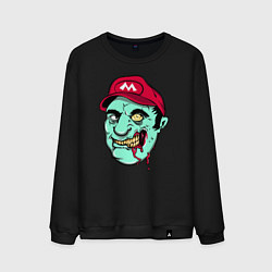 Свитшот хлопковый мужской Mario zombie, цвет: черный