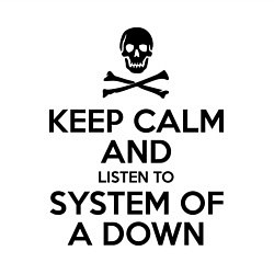 Свитшот хлопковый мужской Keep Calm & System Of A Down , цвет: белый — фото 2