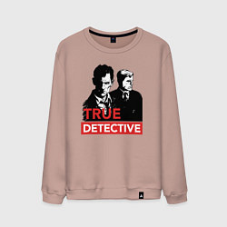 Свитшот хлопковый мужской True Detective, цвет: пыльно-розовый