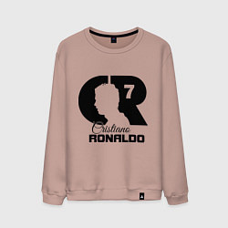 Свитшот хлопковый мужской CR Ronaldo 07, цвет: пыльно-розовый