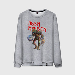 Свитшот хлопковый мужской Iron Maiden: Zombie, цвет: меланж