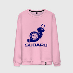 Свитшот хлопковый мужской Subaru, цвет: светло-розовый