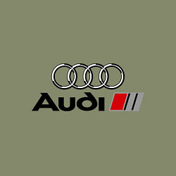 Свитшот хлопковый мужской Audi, цвет: авокадо — фото 2