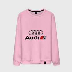 Свитшот хлопковый мужской Audi, цвет: светло-розовый