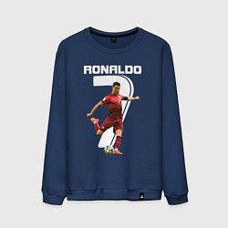 Свитшот хлопковый мужской Ronaldo 07, цвет: тёмно-синий