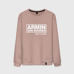 Свитшот хлопковый мужской Armin van Buuren, цвет: пыльно-розовый