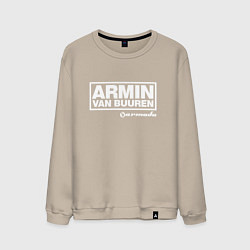 Свитшот хлопковый мужской Armin van Buuren, цвет: миндальный