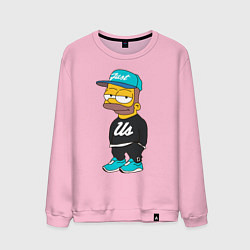 Свитшот хлопковый мужской Bart Just Us, цвет: светло-розовый