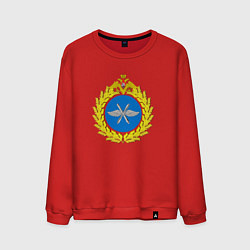 Свитшот хлопковый мужской Герб ВВС России, цвет: красный