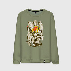 Свитшот хлопковый мужской Герои Тарантино, цвет: авокадо