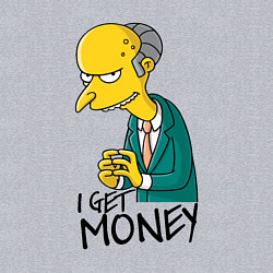 Свитшот хлопковый мужской Mr. Burns: I get money, цвет: меланж — фото 2