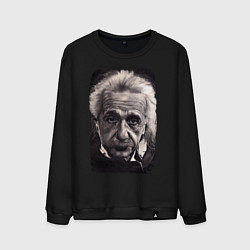 Свитшот хлопковый мужской Альберт Энштейн, цвет: черный