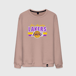 Свитшот хлопковый мужской Los Angeles Lakers, цвет: пыльно-розовый