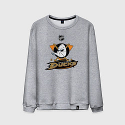 Свитшот хлопковый мужской NHL: Anaheim Ducks, цвет: меланж