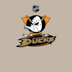 Свитшот хлопковый мужской NHL: Anaheim Ducks, цвет: миндальный — фото 2