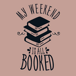 Свитшот хлопковый мужской MY WEEKEND IS ALL BOOKED, цвет: пыльно-розовый — фото 2
