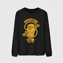 Свитшот хлопковый мужской Adventure Gym, цвет: черный