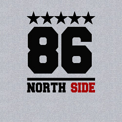 Свитшот хлопковый мужской 86 north side, цвет: меланж — фото 2