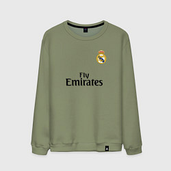 Свитшот хлопковый мужской Real Madrid: Fly Emirates, цвет: авокадо