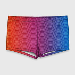 Мужские плавки Цветные волны, цвет: 3D-принт