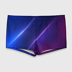 Мужские плавки Фиолетово 3d волны 2020, цвет: 3D-принт