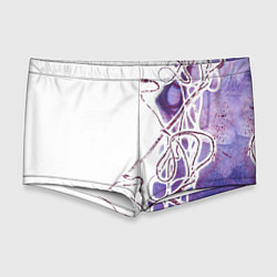 Мужские плавки Фиолетовые нити, цвет: 3D-принт