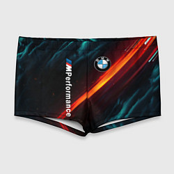 Мужские плавки BMW M PERFORMANCE NEON БМВ М НЕОН, цвет: 3D-принт