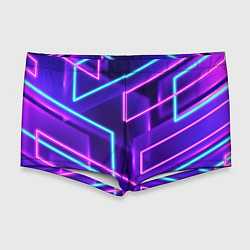 Мужские плавки Neon Geometric, цвет: 3D-принт