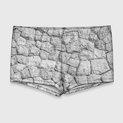 Мужские плавки Каменная стена текстура, цвет: 3D-принт