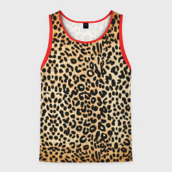 Майка-безрукавка мужская Гепард (шкура), цвет: 3D-красный