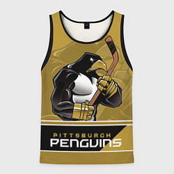 Майка-безрукавка мужская Pittsburgh Penguins, цвет: 3D-черный