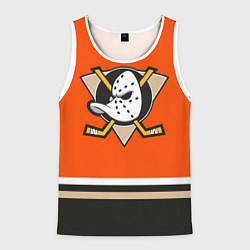 Майка-безрукавка мужская Anaheim Ducks, цвет: 3D-белый