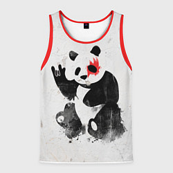 Майка-безрукавка мужская Рок-панда, цвет: 3D-красный